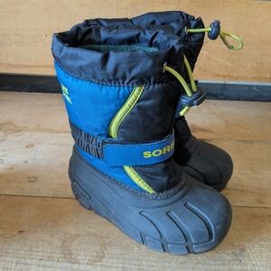 Sorel Kids Blue and Black Snow Boots